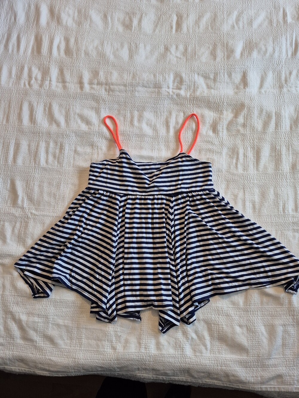 Old Navy girls Large or 10/12 blue & white tank top, kerchief bottom NWOT